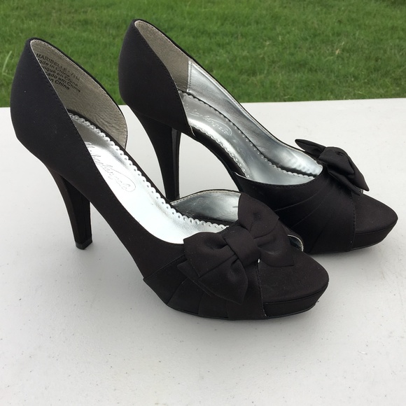 black satin pumps for wedding